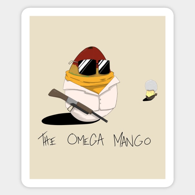 The Omega Mango Sticker by Hawko